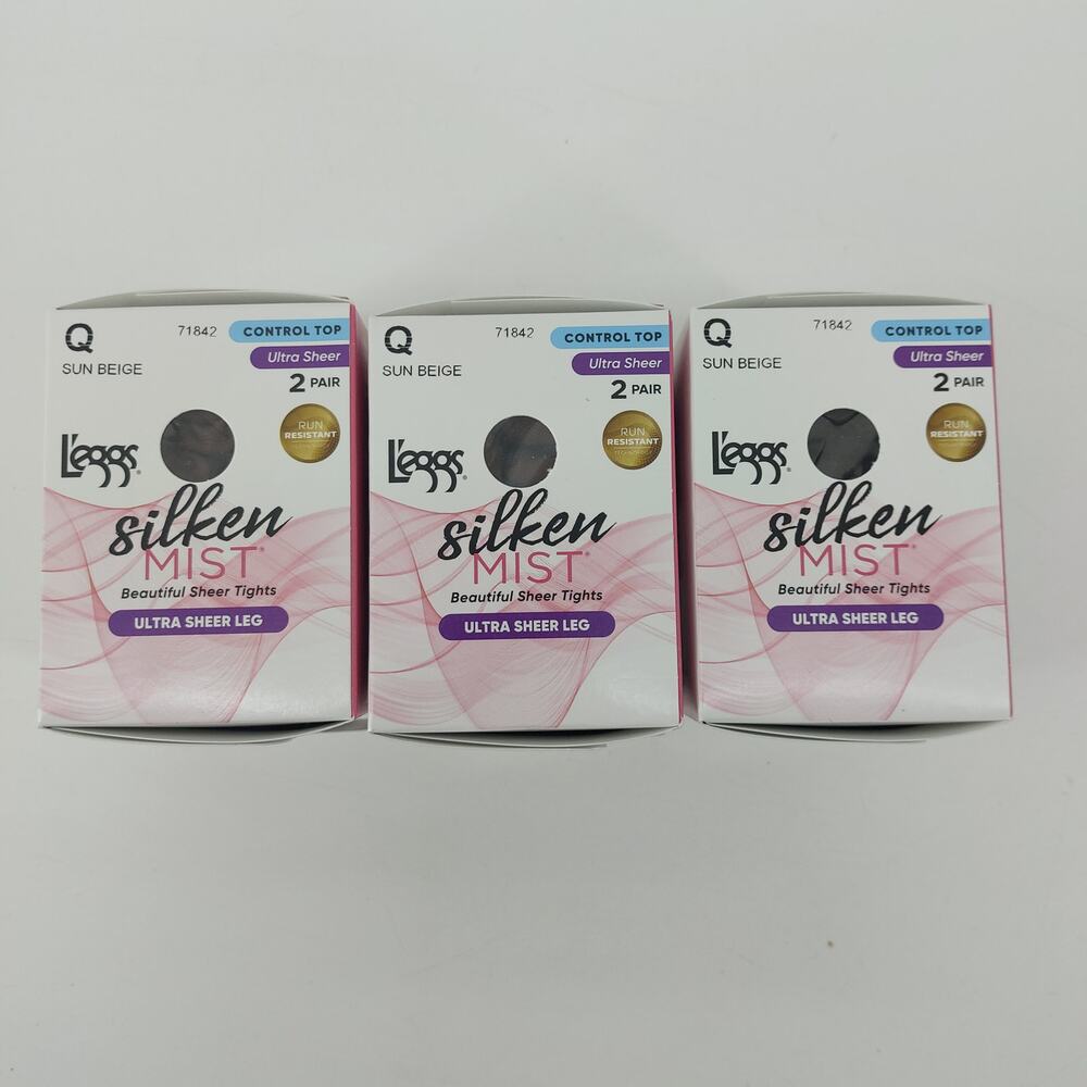 Leggs Sun Beige Q Silken Mist Ultra Sheer Leg Control Run Resistant